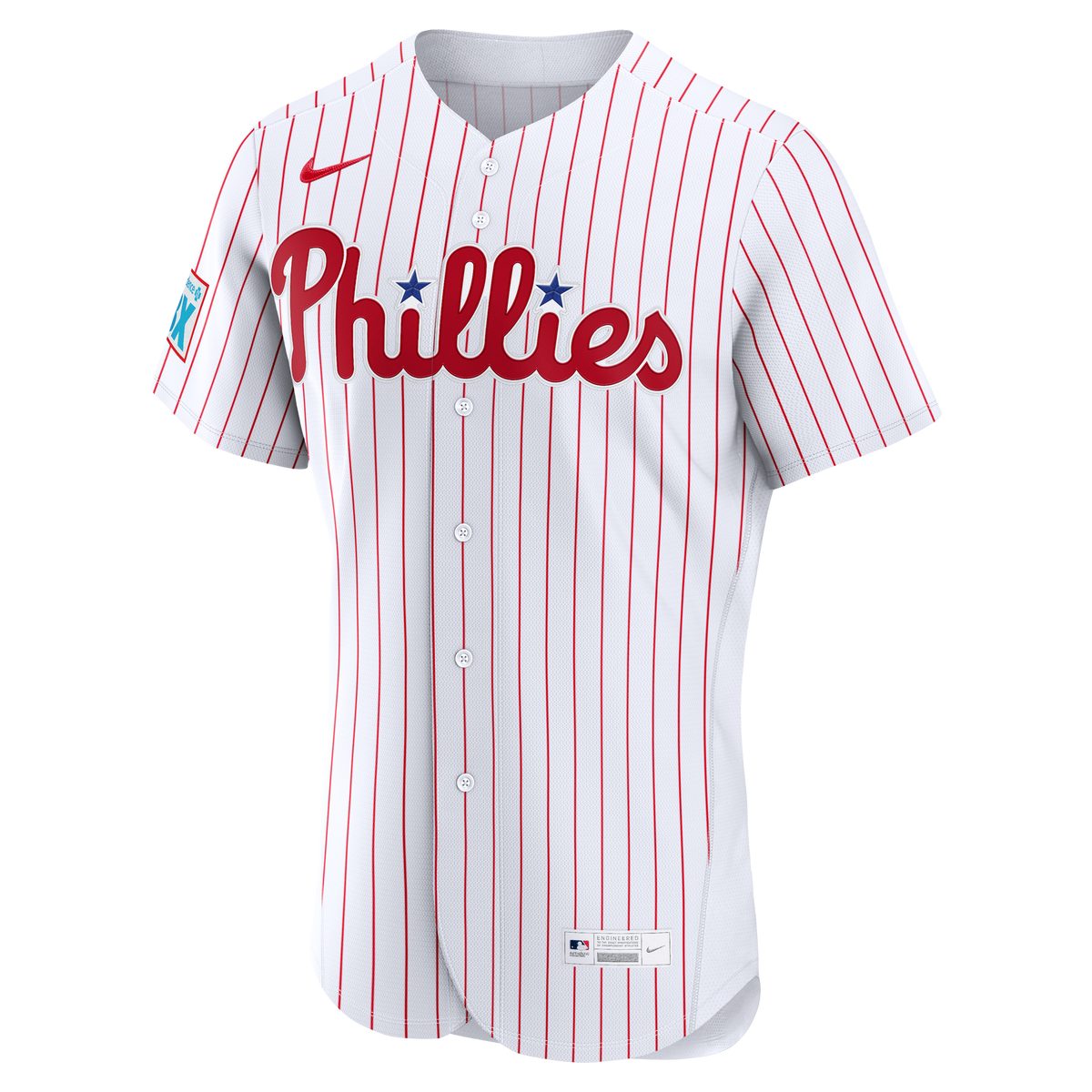 Men's Philadelphia Phillies Bryce Harper Nike Light Blue Alternate Authentic Sponsor Patch Jersey
