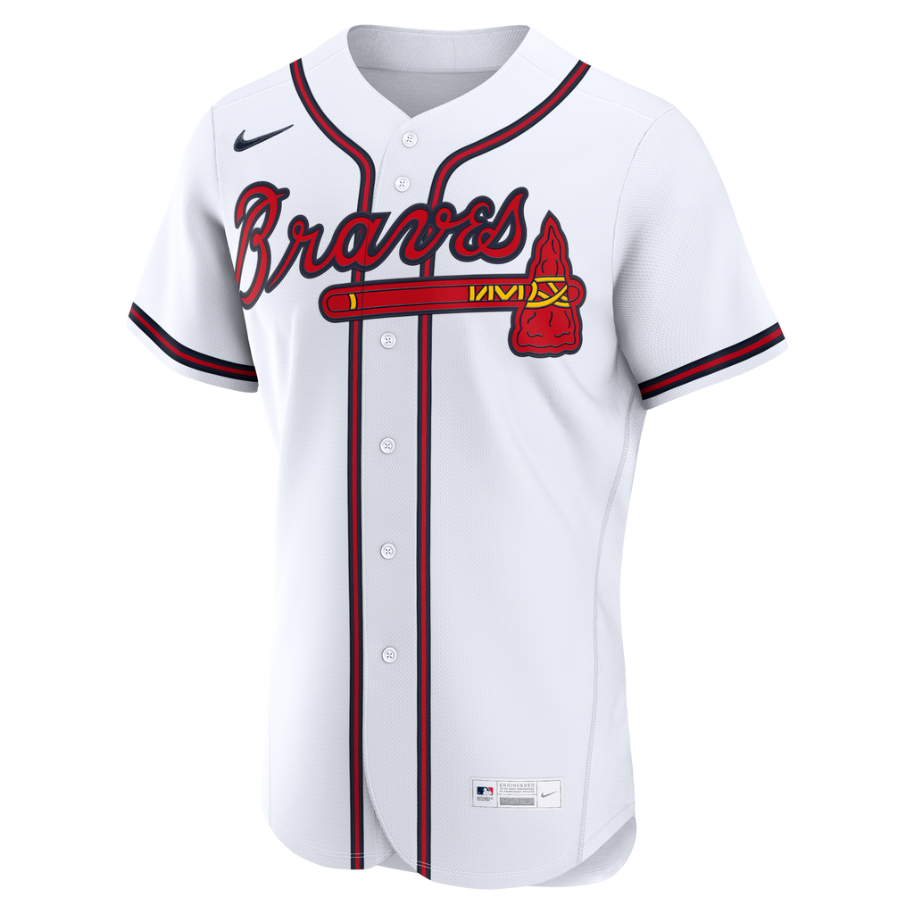 Men's Atlanta Braves Nike White Home Authentic Custom Jersey