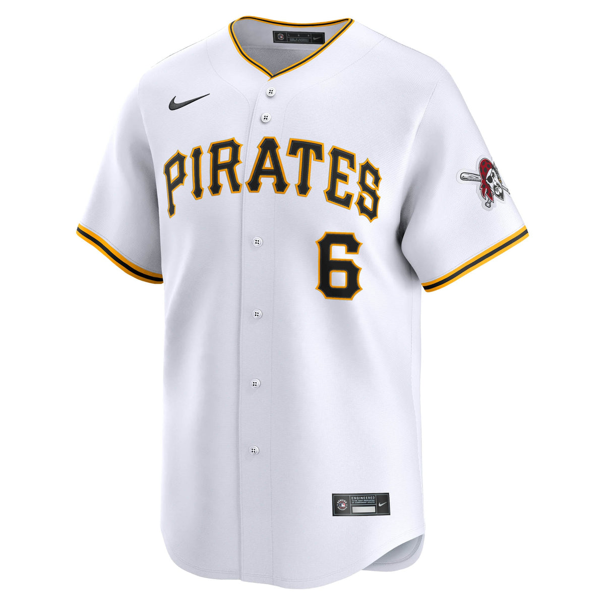 Men's Pittsburgh Pirates Konnor Griffin Nike White Home Limited Jersey