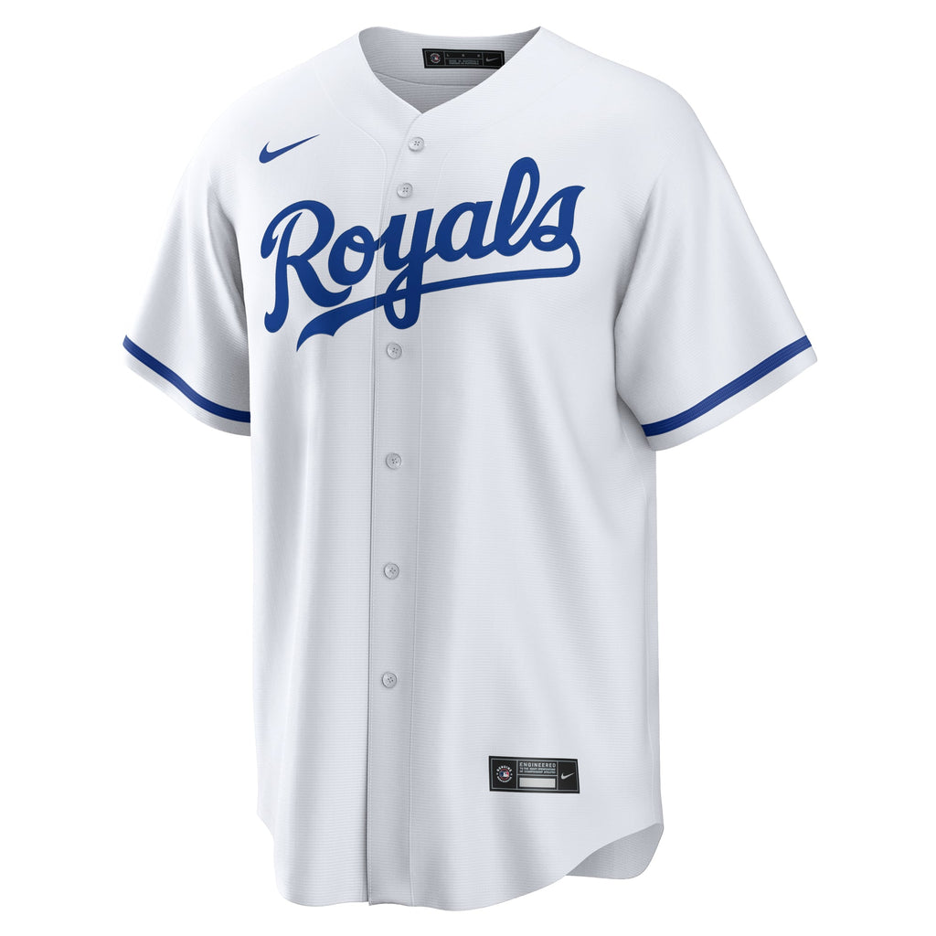 Men's Kansas City Royals  Nike White #1 Dad Home Replica Jersey