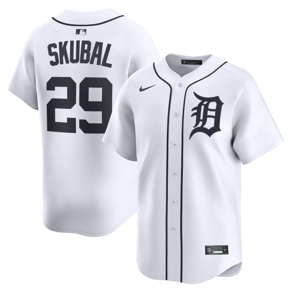 Men's Detroit Tigers Tarik Skubal Nike White Home Limited Player Jersey