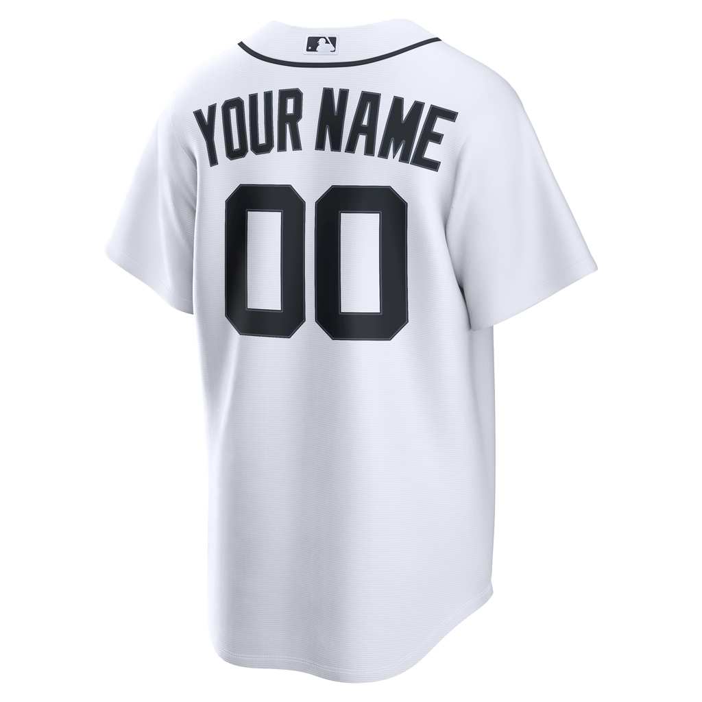 Men's Detroit Tigers Nike White Home Replica Custom Jersey