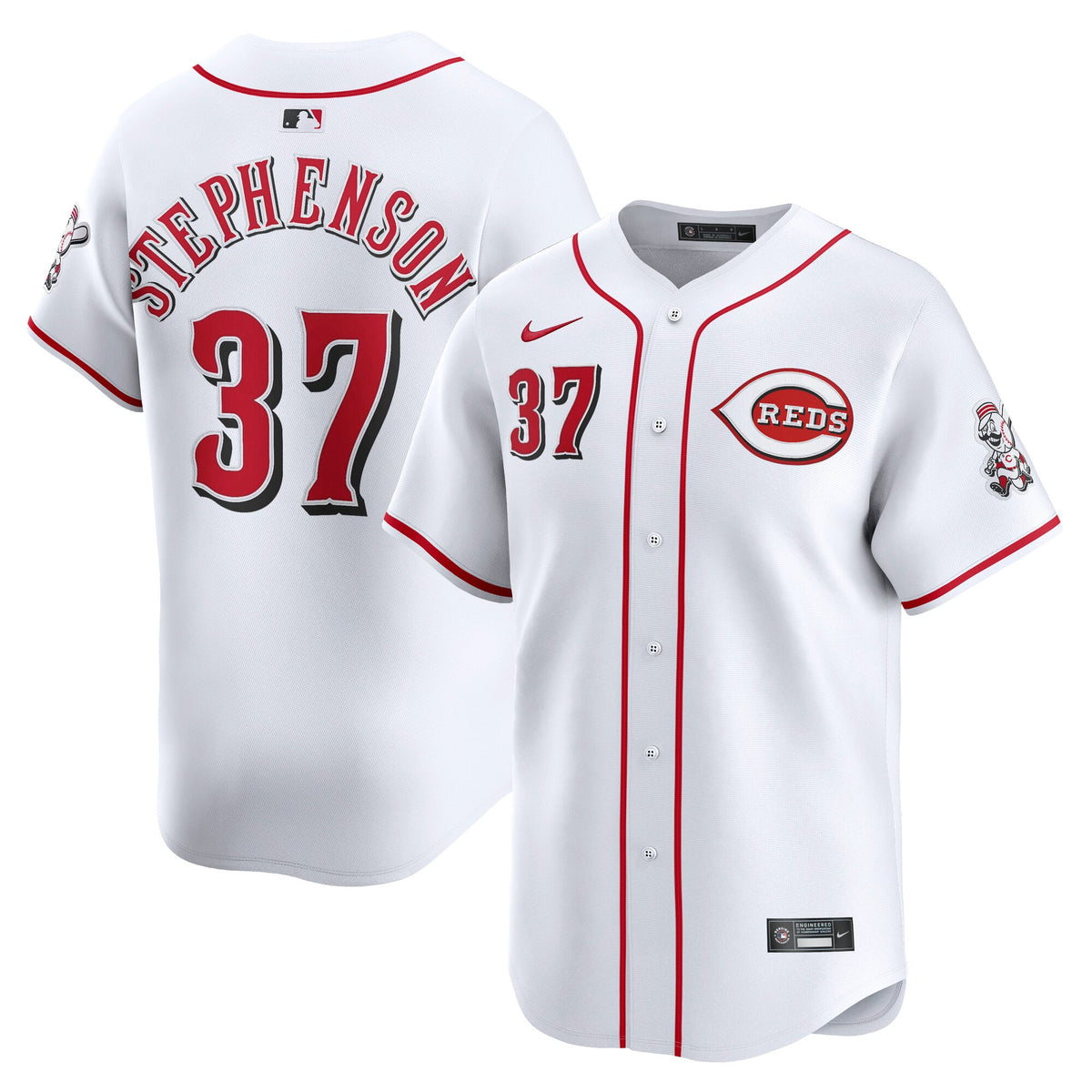 Men's Cincinnati Reds Tyler Stephenson Nike White Home Limited Player Jersey