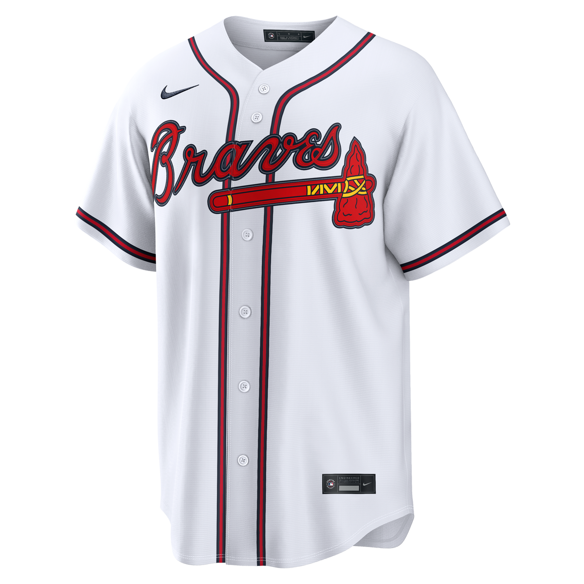 Men's Atlanta Braves Nike White Home Replica Custom Jersey
