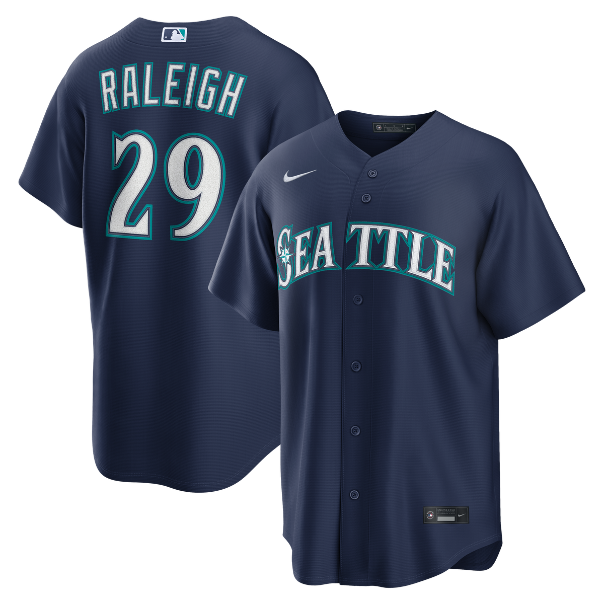 Men's Seattle Mariners Cal Raleigh Nike Cream Alternate Replica Jersey