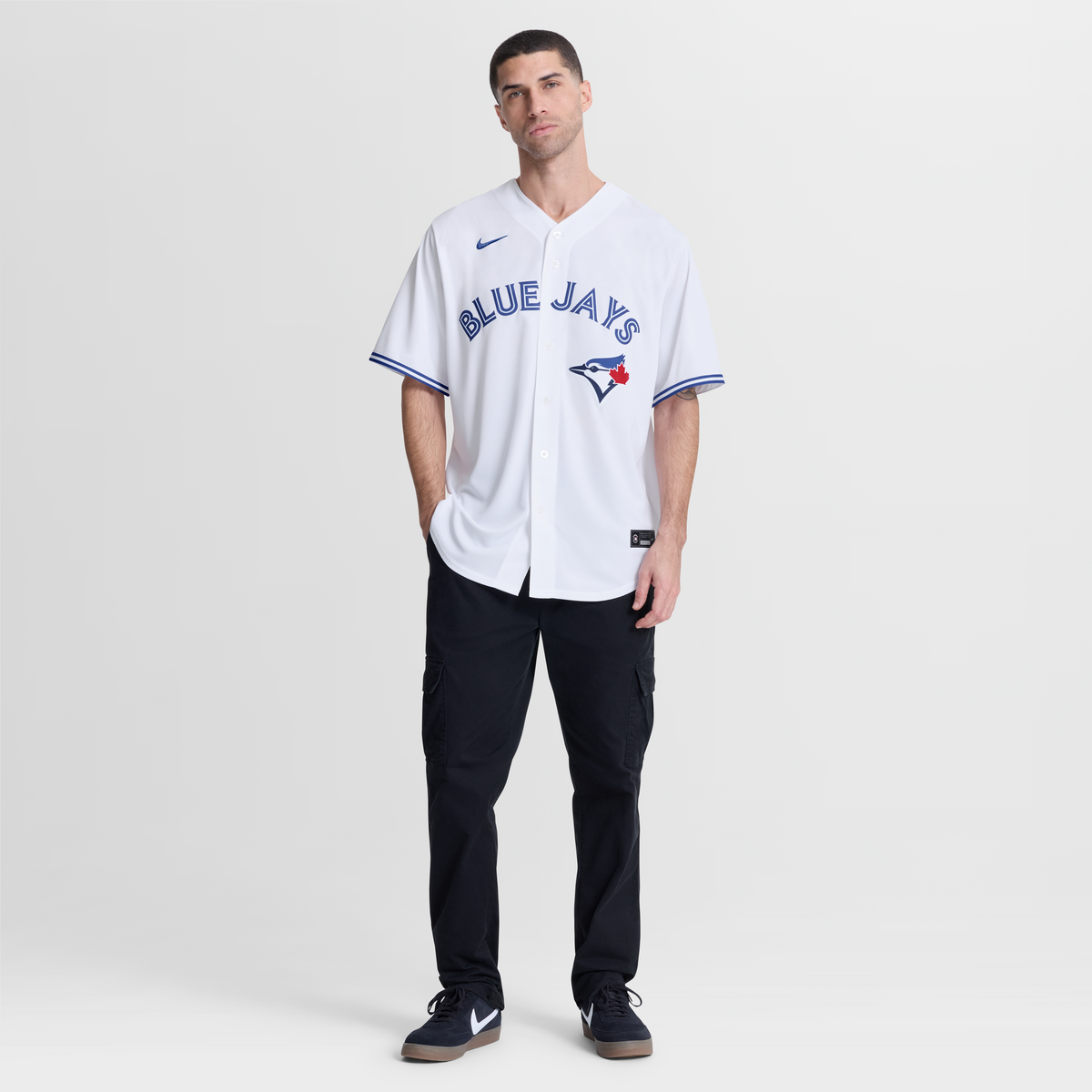 Men's Toronto Blue Jays Shane Bieber Nike White Home Replica Jersey
