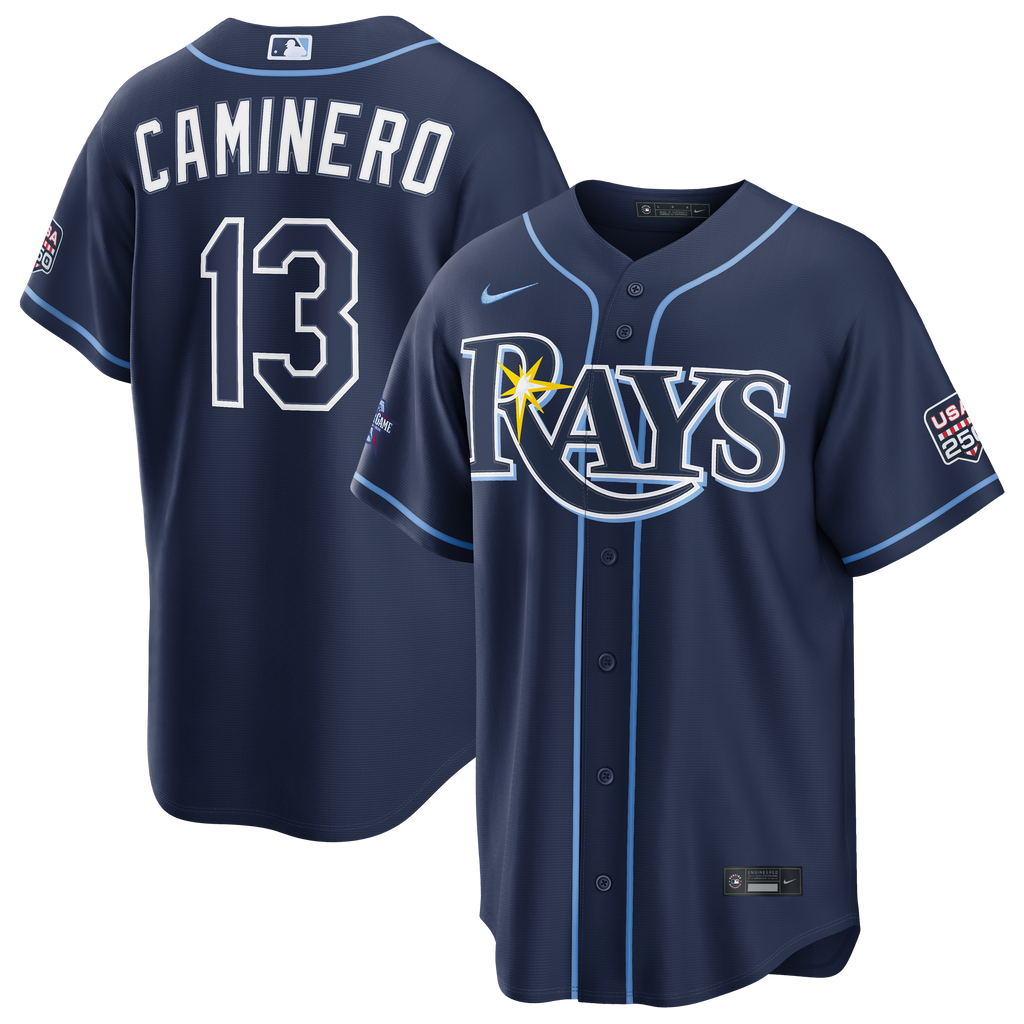 2026 All-Star Game Men's Tampa Bay Rays Junior Caminero Nike Navy Replica Jersey