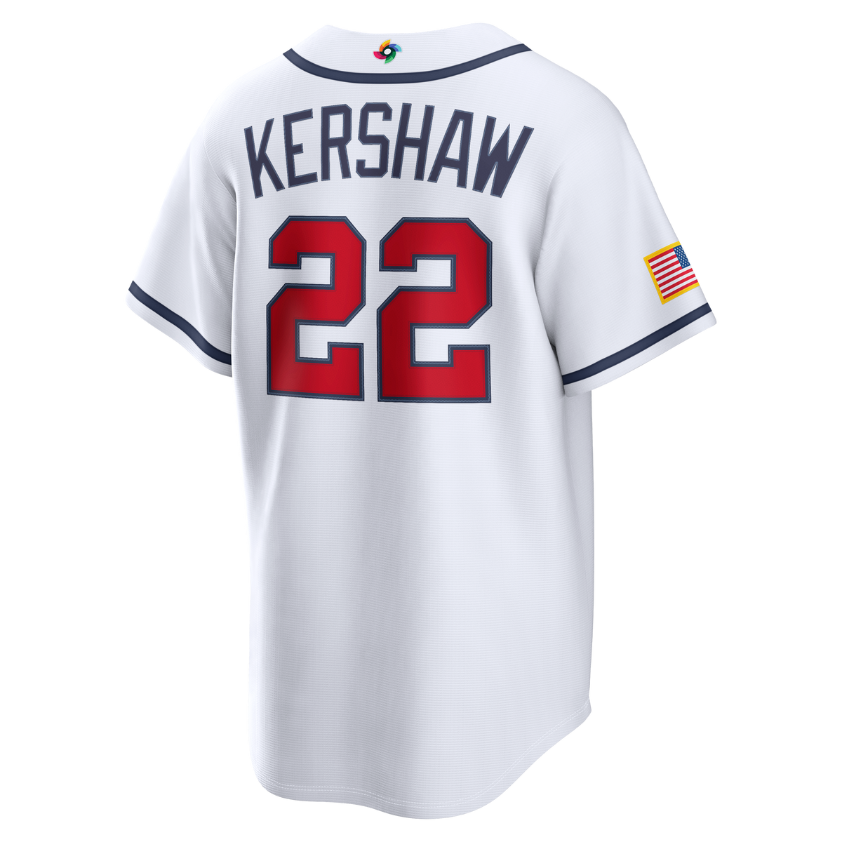Men's USA Baseball Clayton Kershaw Nike White 2026 World Baseball Classic Home Stadium Jersey
