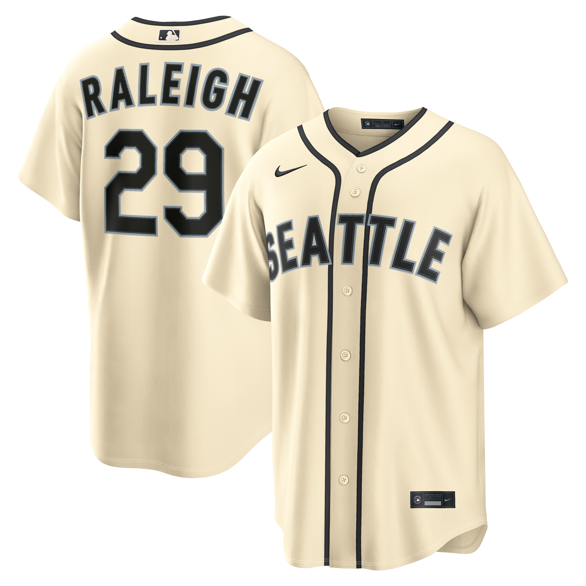 Men's Seattle Mariners Cal Raleigh Nike Teal Alternate Replica Jersey