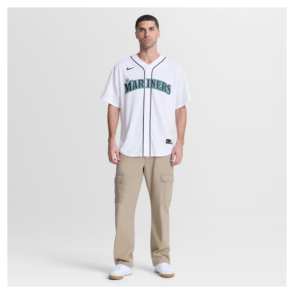 Men's Seattle Mariners George Kirby Nike White Home Replica Jersey