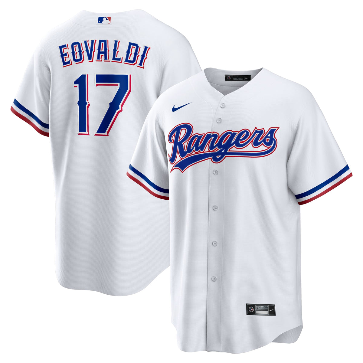 Men's Texas Rangers Nathan Eovaldi Nike White Home Replica Player Jersey