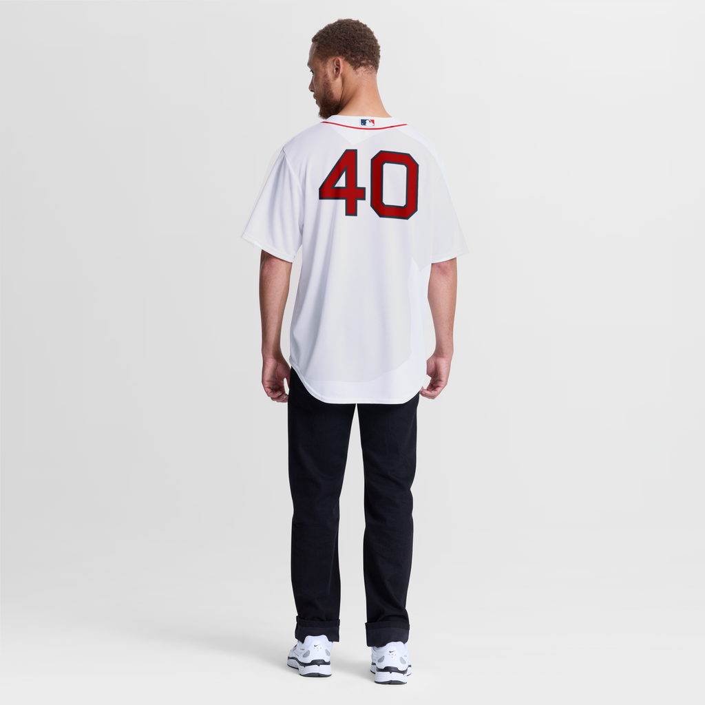 Men's Boston Red Sox Willson Contreras Nike White Home Replica Jersey