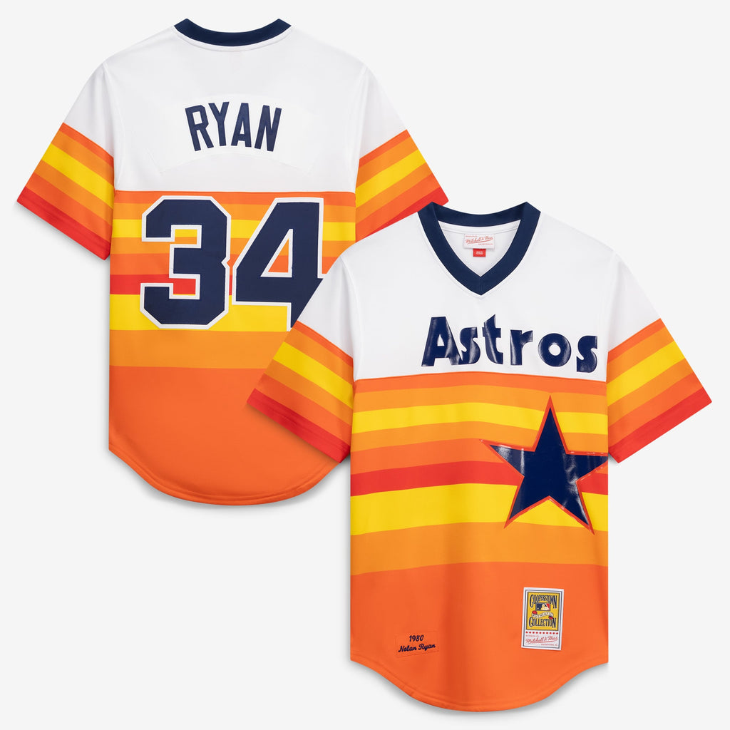 Men's Houston Astros Nolan Ryan Mitchell & Ness White Throwback Authentic Jersey
