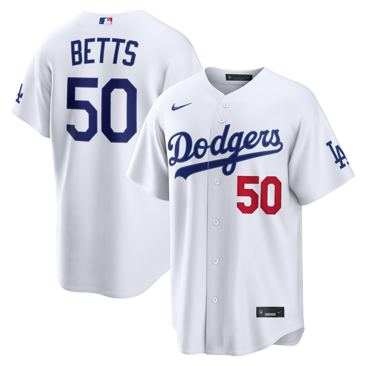 Men's Los Angeles Dodgers Mookie Betts Nike Gray Stadium Jersey