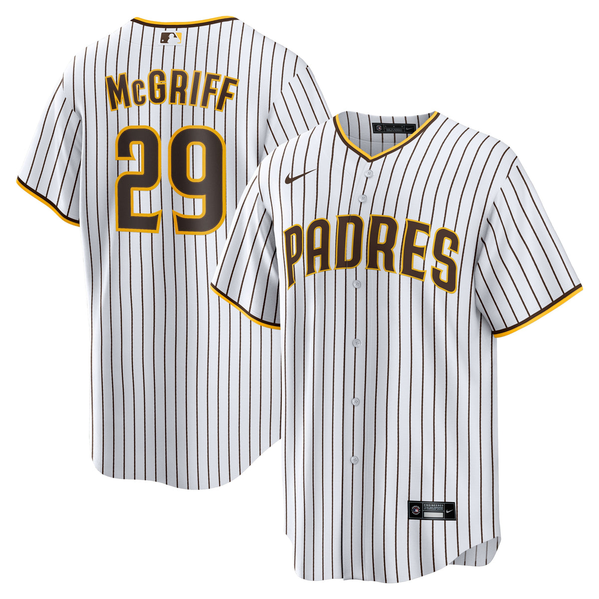 Men's San Diego Padres Fred McGriff Nike White Home Retired Player Replica Jersey