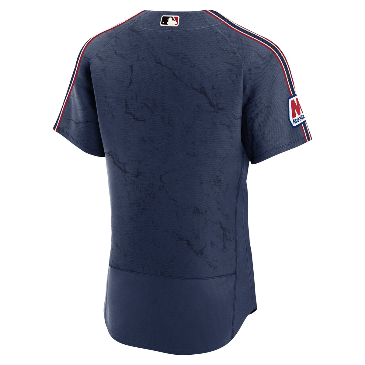 Men's Cleveland Guardians Nike Navy City Connect Authentic Sponsor Patch Jersey