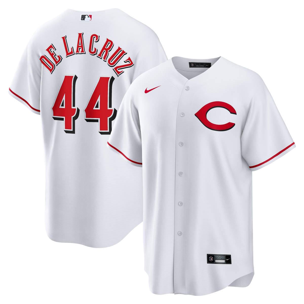 Men's  Cincinnati Reds Elly De La Cruz Nike White Alternate 2 Replica Jersey