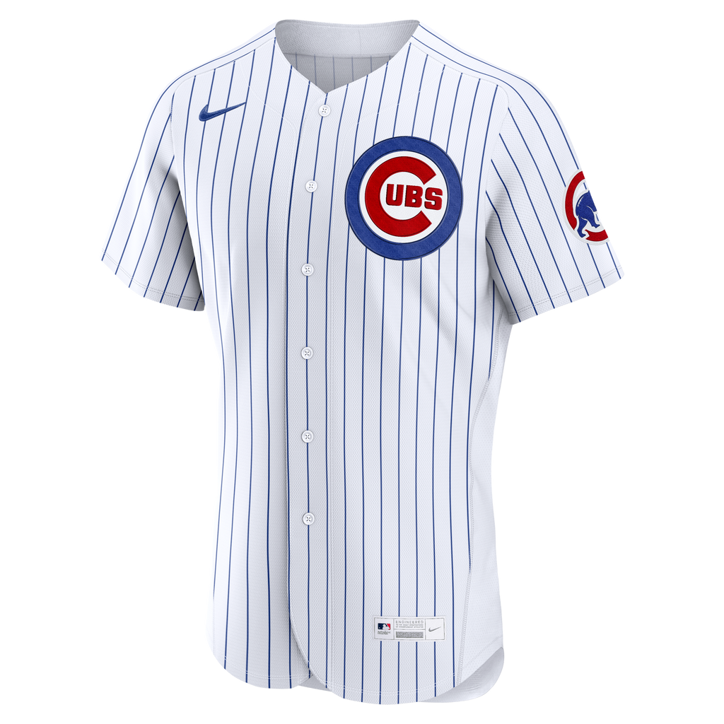 Men's Chicago Cubs Nike White Home Authentic Custom Jersey