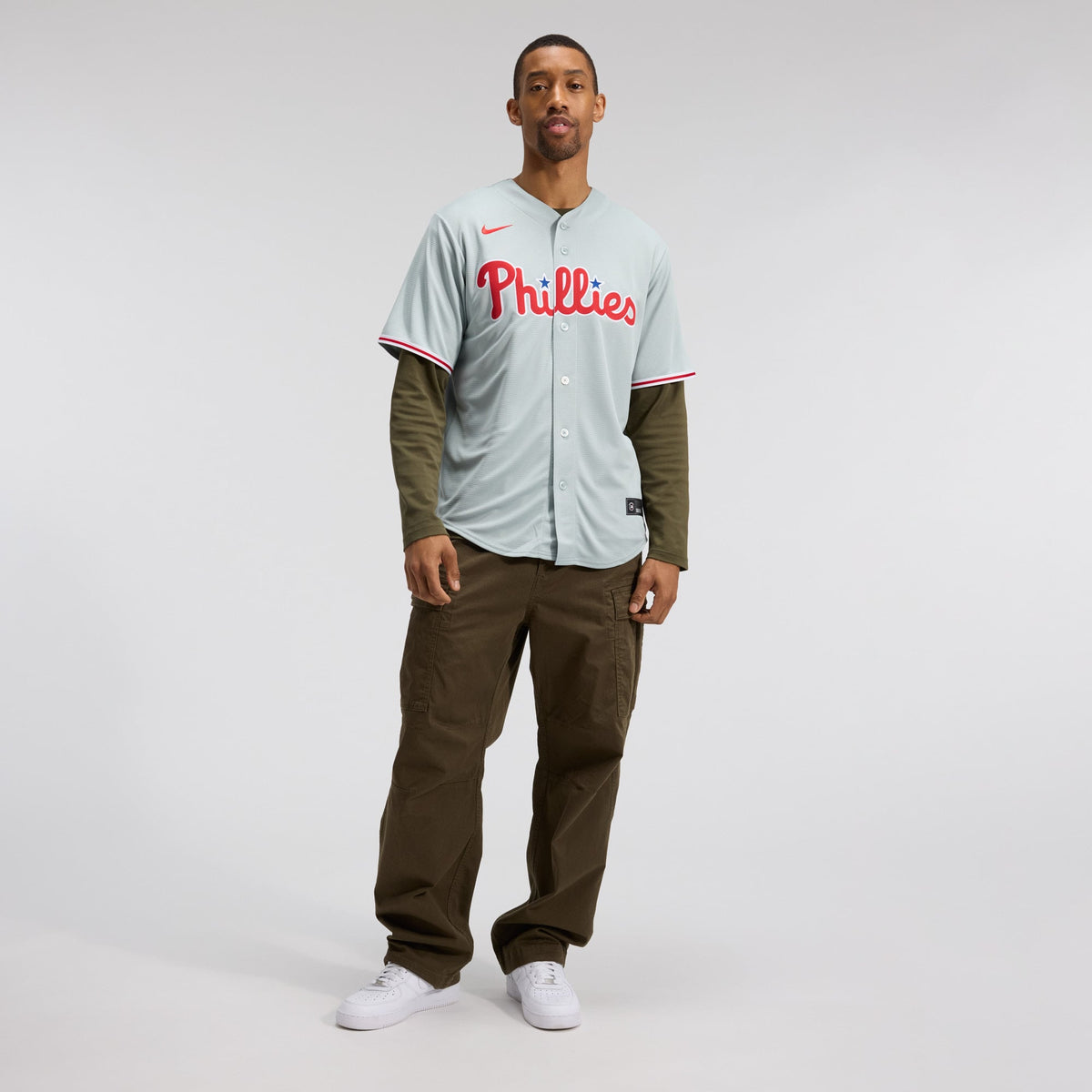 Men's Philadelphia Phillies Bryce Harper Nike Gray Road Replica Jersey