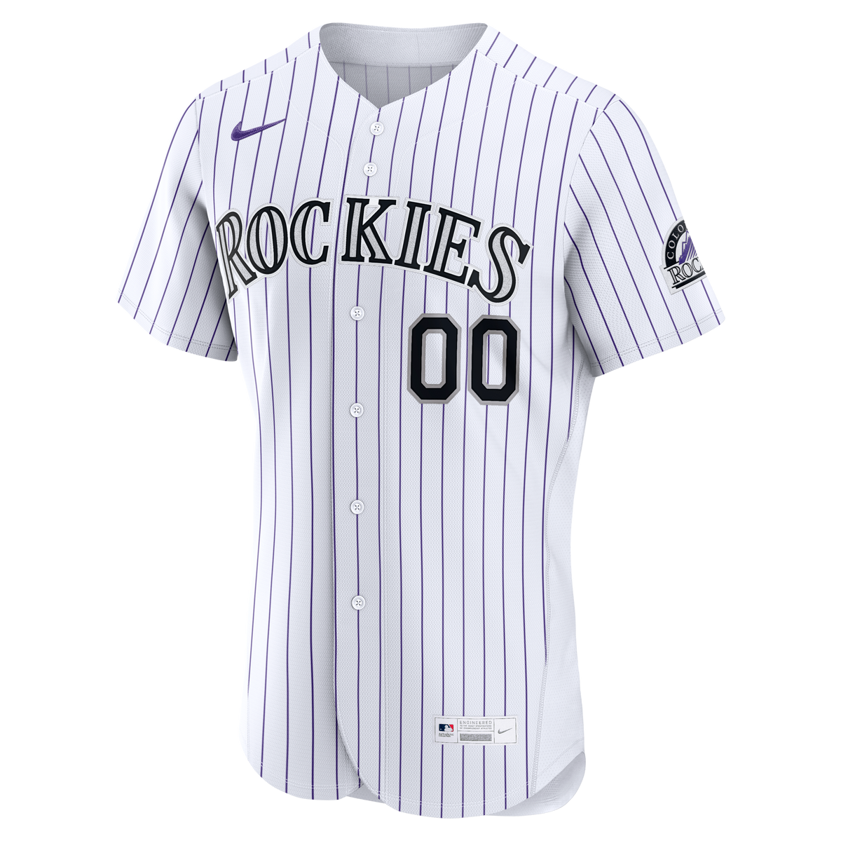 Men's Colorado Rockies Nike White Home Authentic Custom Jersey