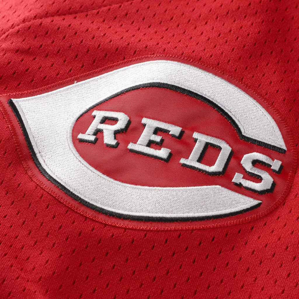 Men's Cincinnati Reds Barry Larkin Mitchell & Ness Red Throwback Cooperstown Mesh Batting Practice Jersey