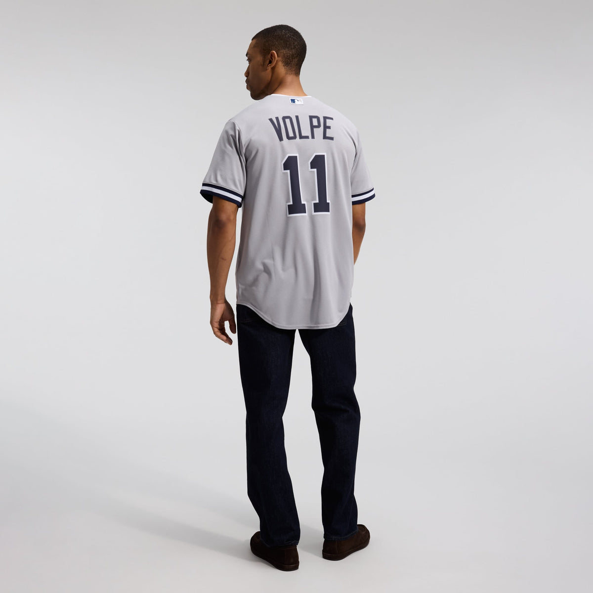 Men's New York Yankees Anthony Volpe Nike Gray Road Replica Jersey