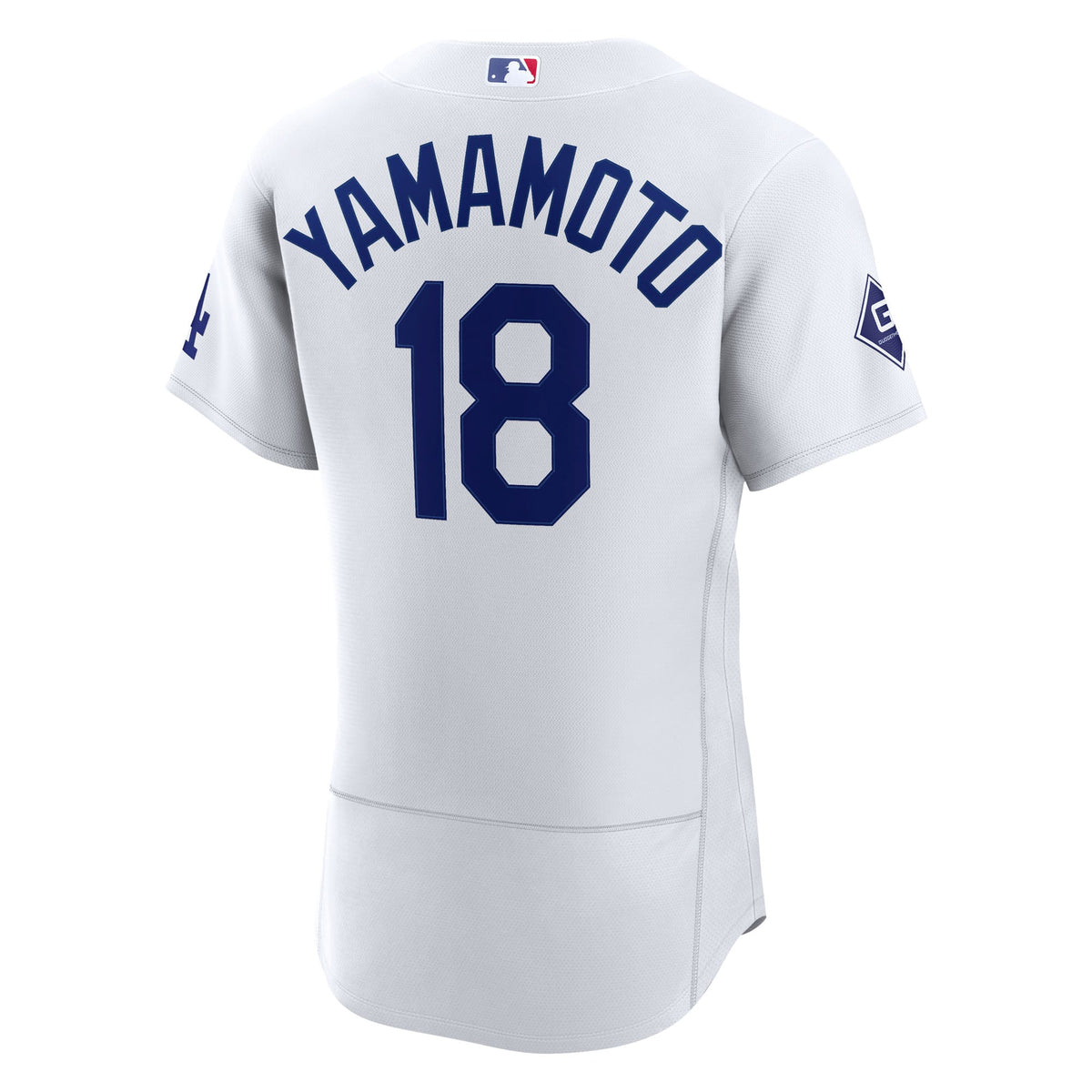 Men's Los Angeles Dodgers Yoshinobu Yamamoto Nike White Home Authentic Sponsor Patch Jersey