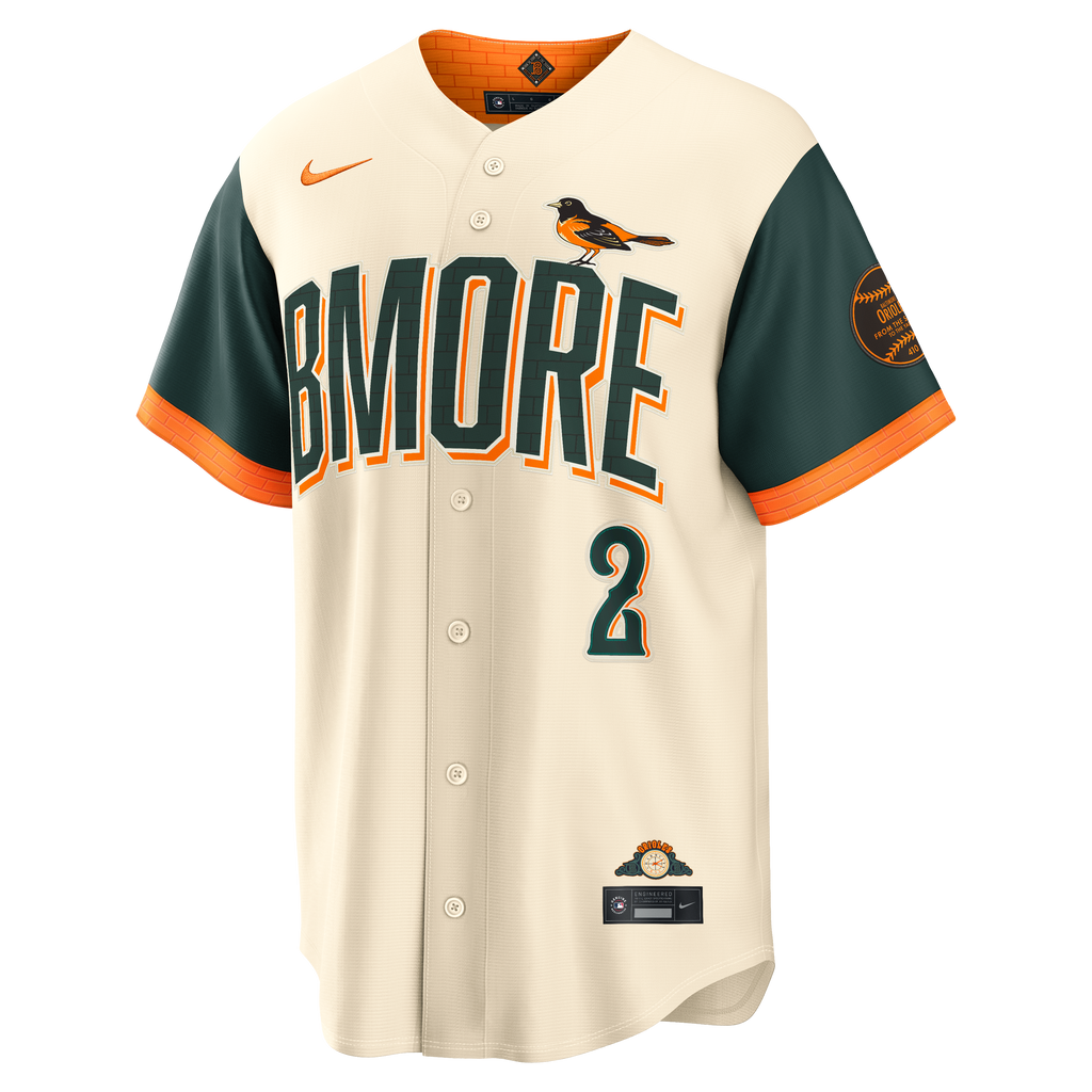 Men's Baltimore Orioles Gunnar Henderson Nike Cream 2026 City Connect Stadium Jersey