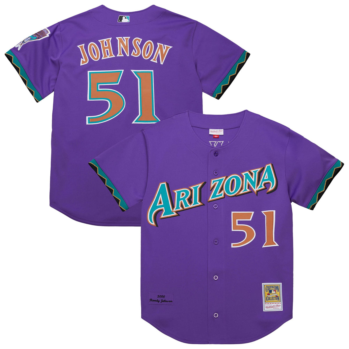 Men's Arizona Diamondbacks Randy Johnson Mitchell & Ness Black 2001 Authentic Jersey