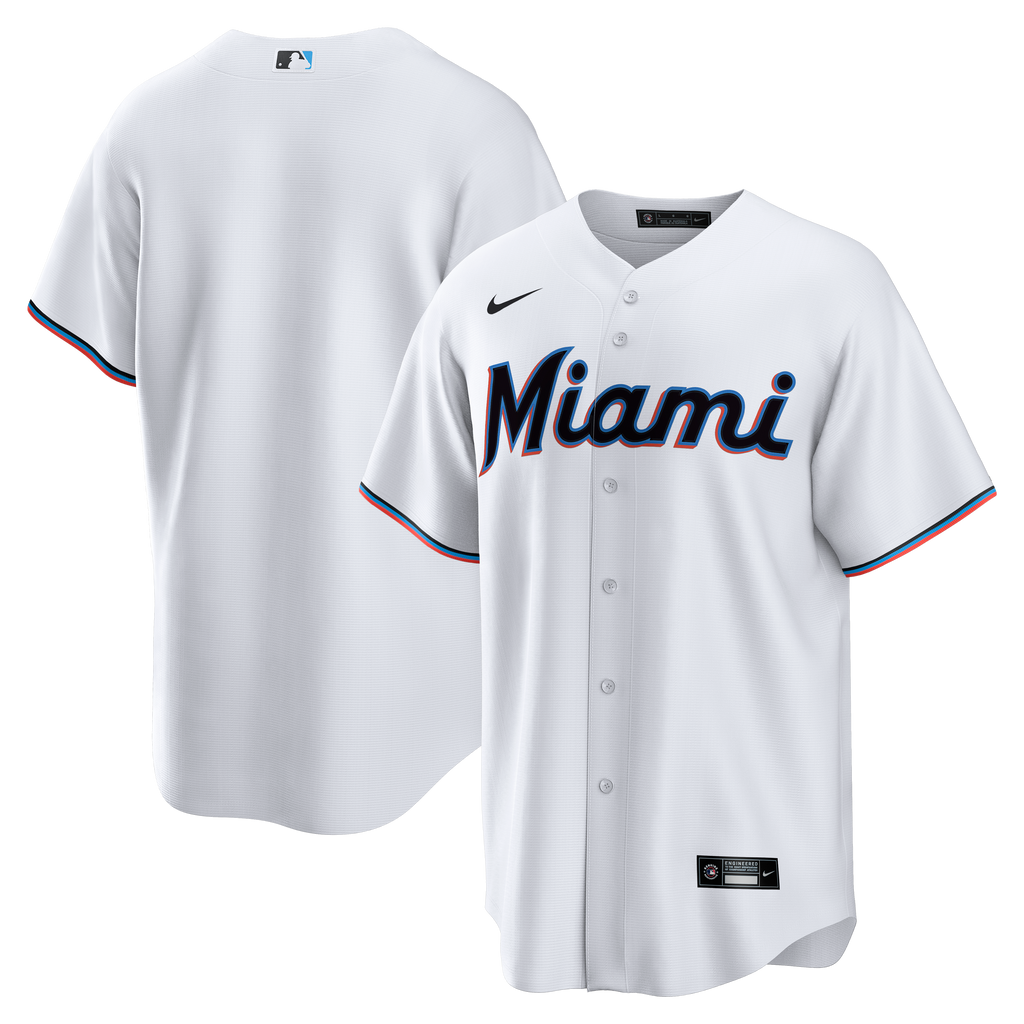Men's Miami Marlins Nike White Home Big & Tall Replica Jersey