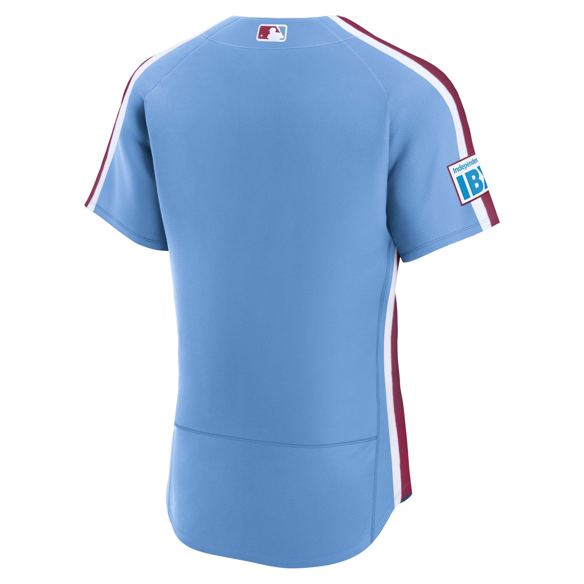 Men's Philadelphia Phillies Nike Light Blue Alternate Sponsor Patch Authentic Jersey
