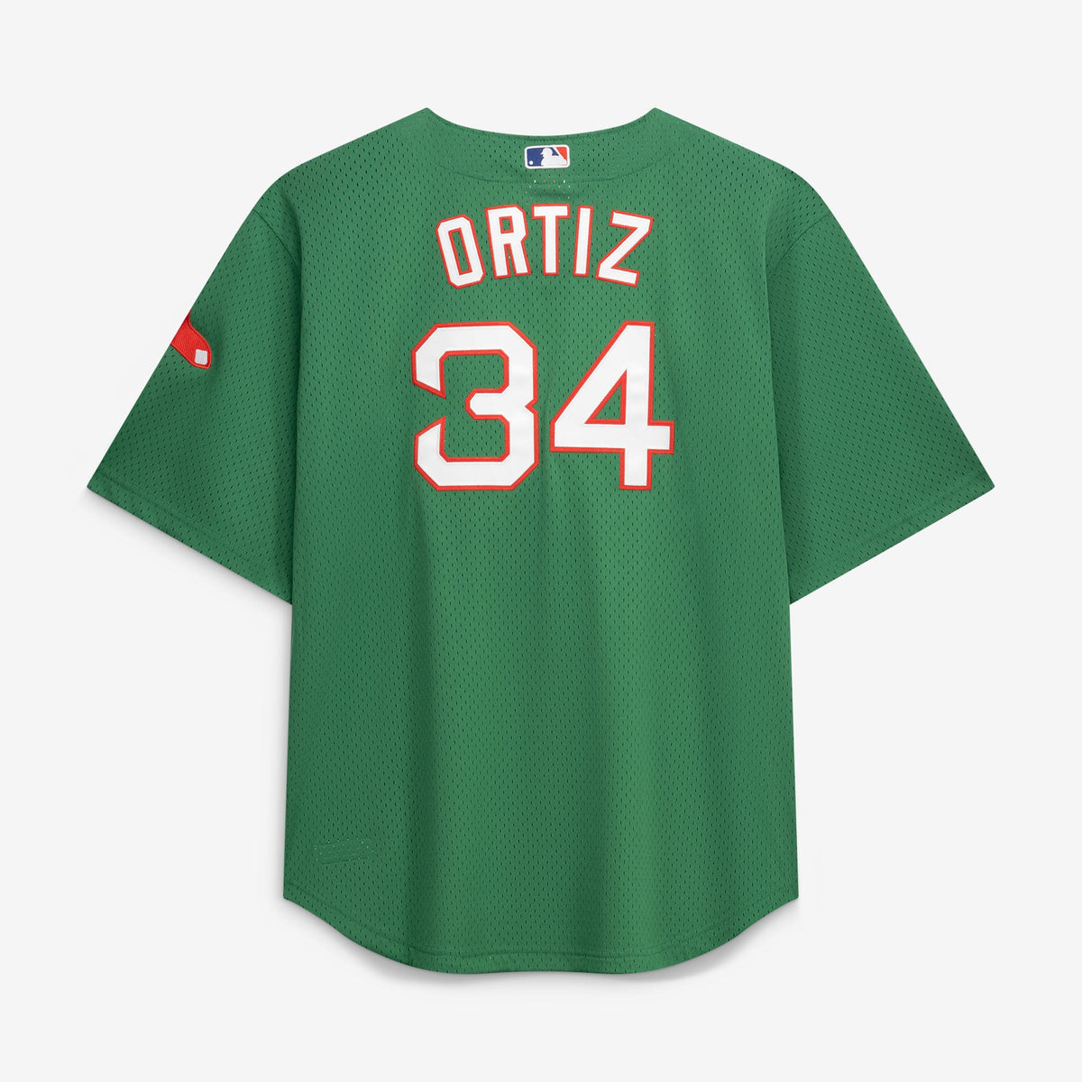 Men's Boston Red Sox David Ortiz Mitchell & Ness Red Big & Tall Cooperstown Mesh Batting Practice Jersey