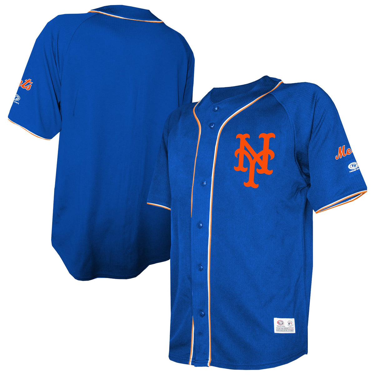 Men's New York Mets  Stitches Royal Team Color Full-Button Fashion Jersey