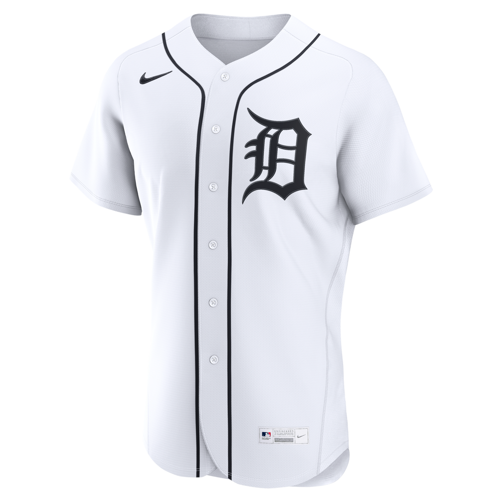 Men's Detroit Tigers Nike White Home Authentic Custom Jersey