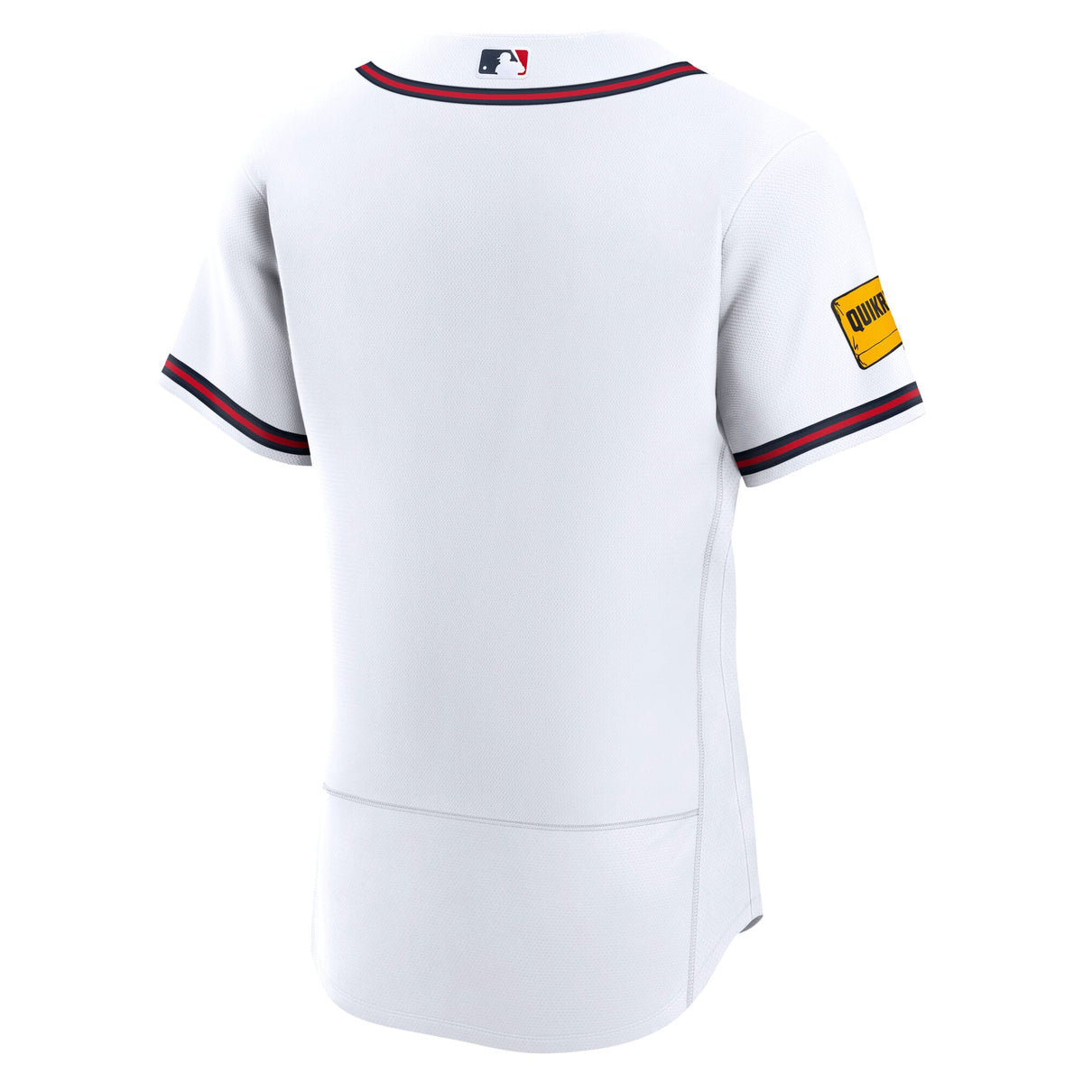 Men's Atlanta Braves Nike White Home Sponsor Patch Authentic Jersey