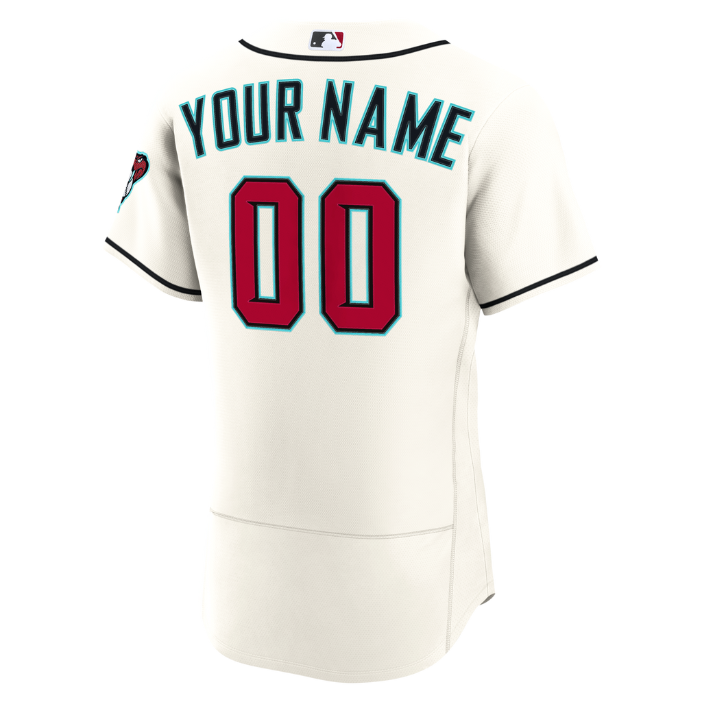 Men's Arizona Diamondbacks Nike Cream Home Authentic Custom Jersey