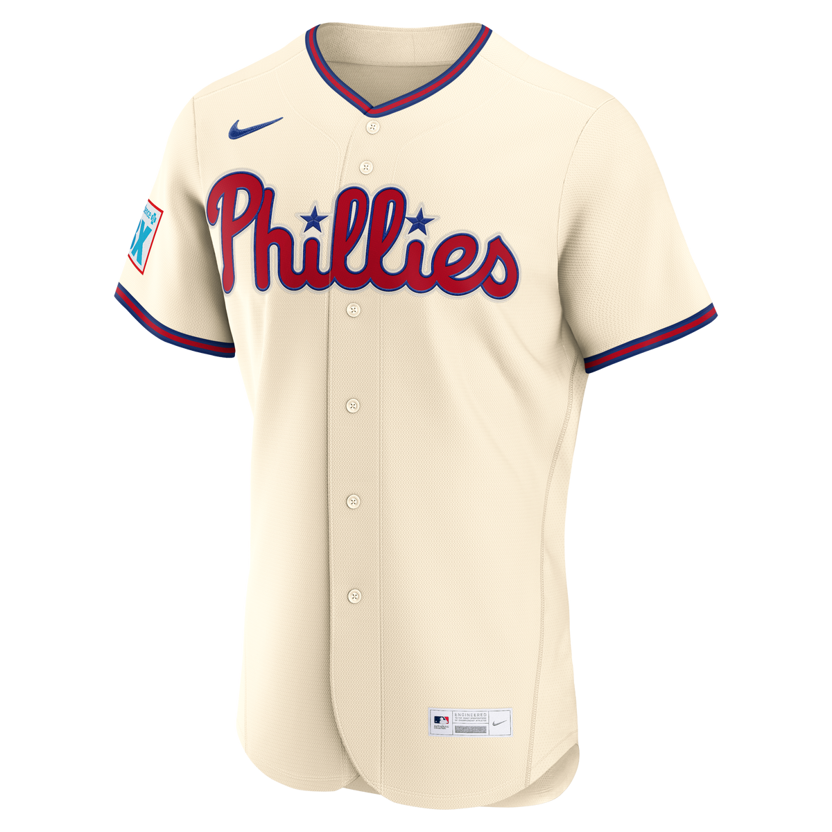 Men's Philadelphia Phillies Bryce Harper Nike Light Blue Alternate Authentic Sponsor Patch Jersey
