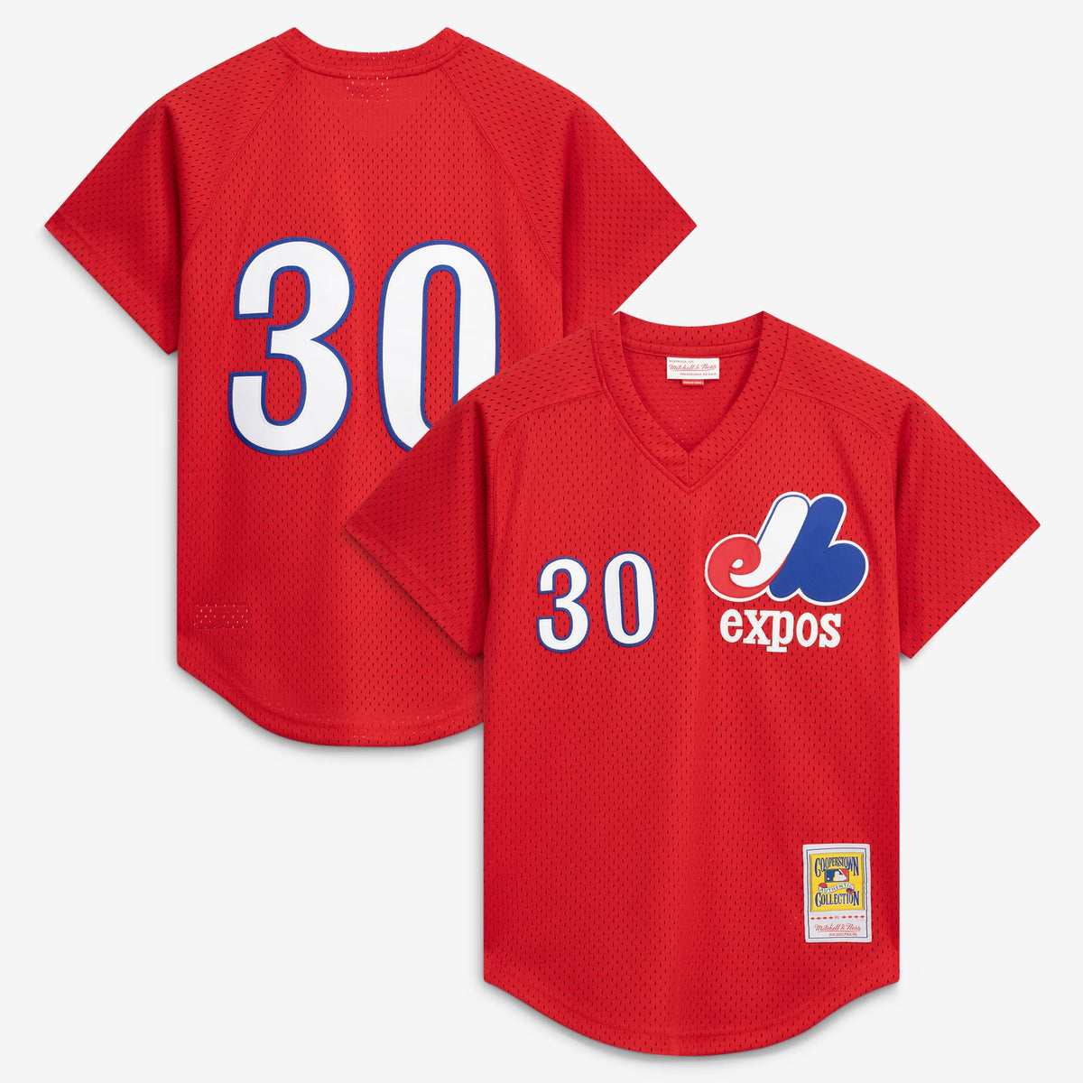 Men's Montreal Expos Tim Raines Mitchell & Ness Scarlet Authentic Batting Practice Jersey