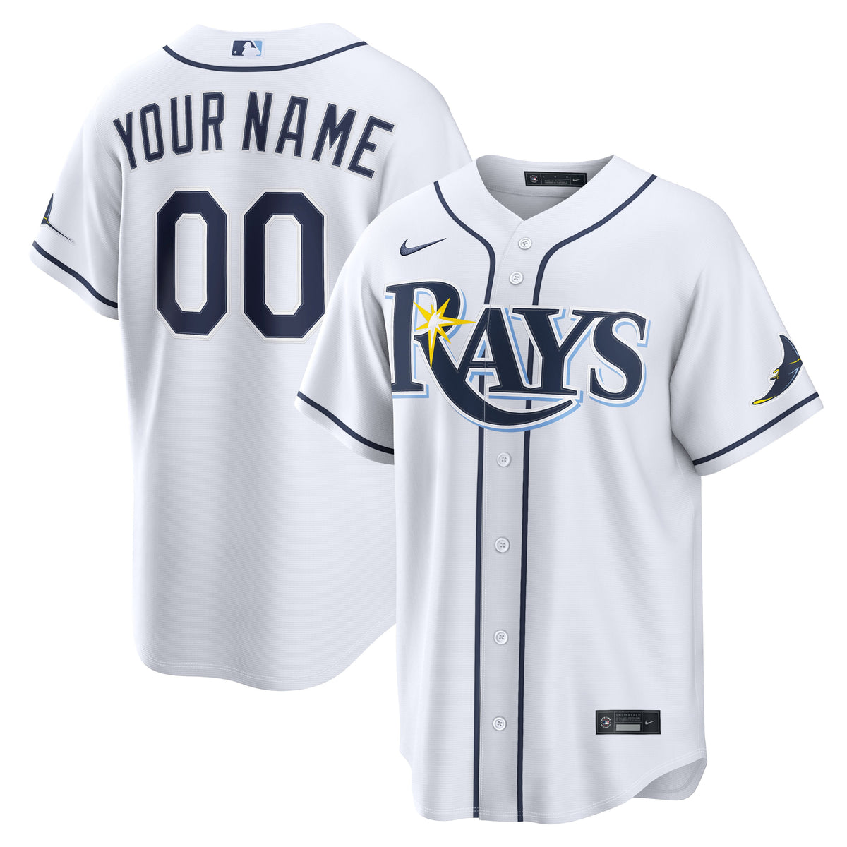 Men's Tampa Bay Rays Nike White Home Stadium Custom Jersey