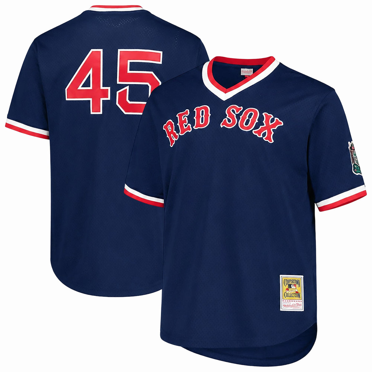 Men's Boston Red Sox Pedro Martinez Mitchell & Ness Navy Big & Tall Cooperstown Mesh Batting Practice Jersey