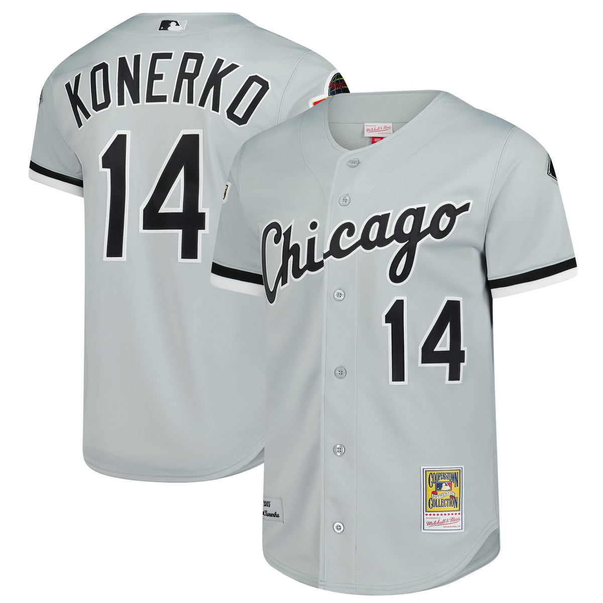 Men's Chicago White Sox Paul Konerko Mitchell & Ness Gray 2005 Cooperstown Collection Authentic Jersey