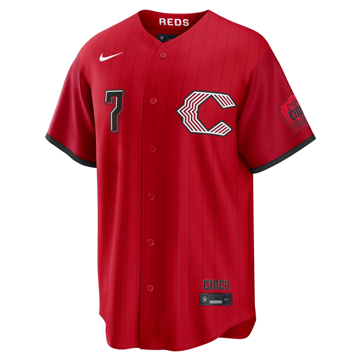 Men's Cincinnati Reds Spencer Steer Nike Red 2026 City Connect Stadium Jersey