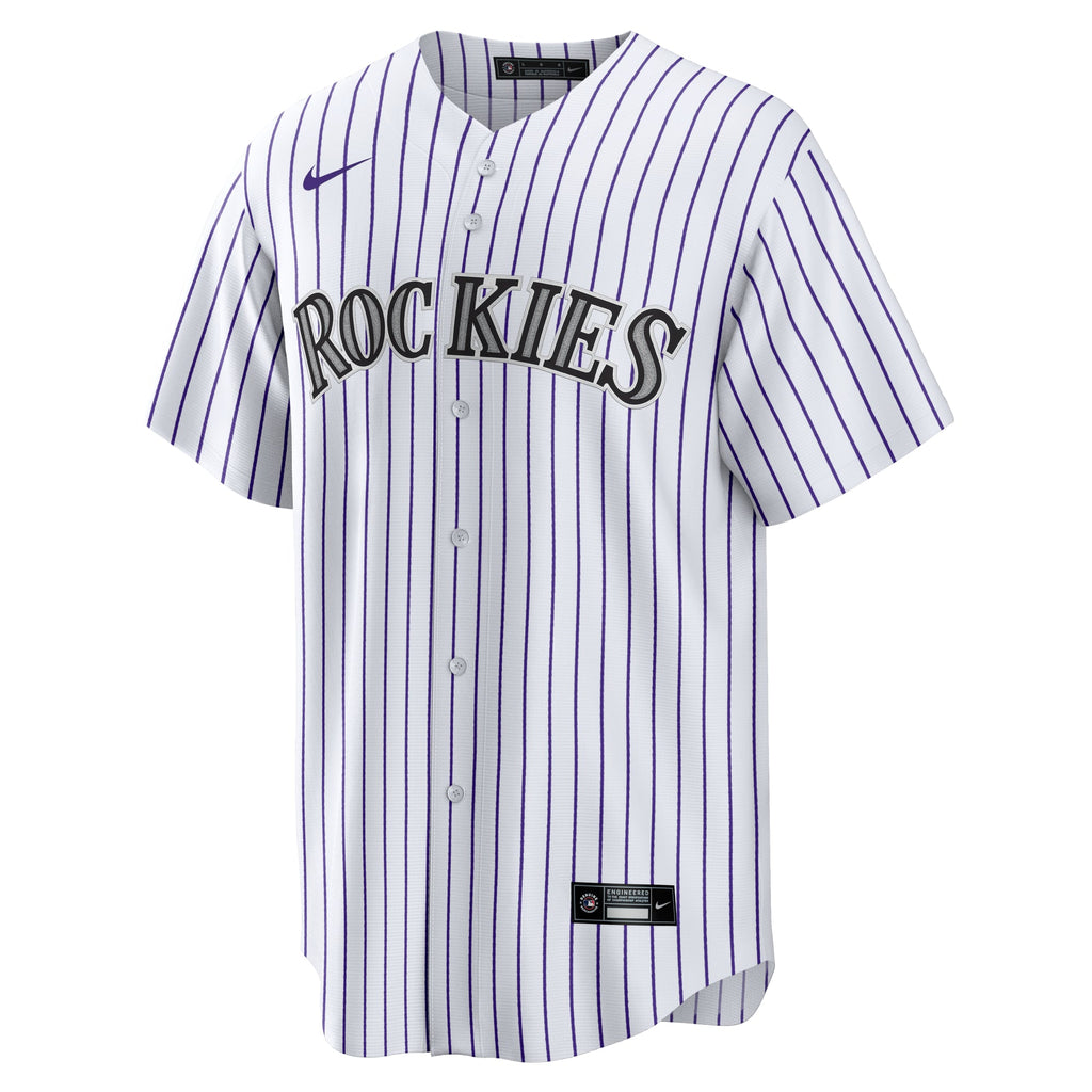 Men's Colorado Rockies Mickey Moniak Nike White Home Replica Jersey