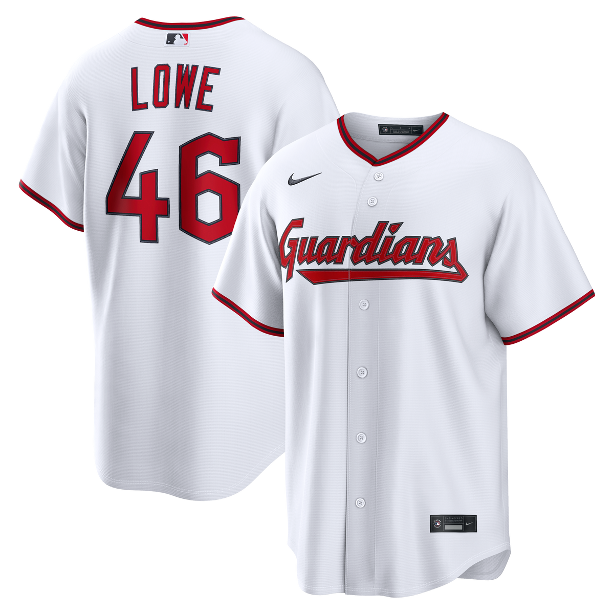 Men's Cleveland Guardians Nathaniel Lowe Nike White Home Replica Jersey
