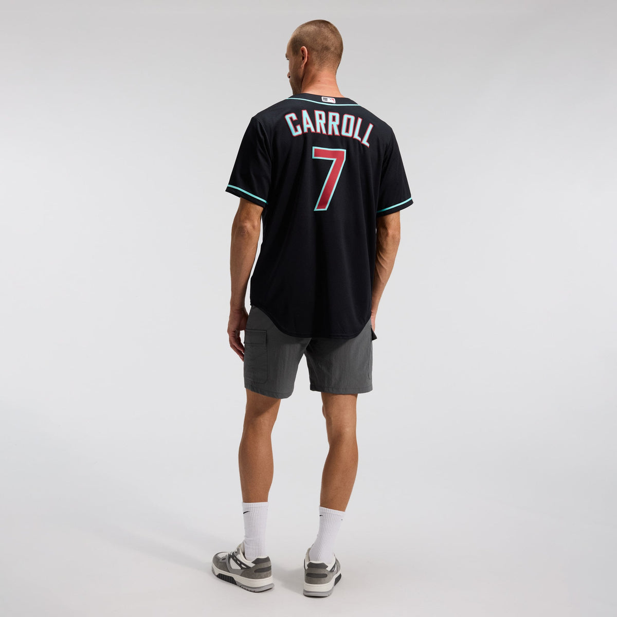 Men's Arizona Diamondbacks Corbin Carroll Nike Black Alternate Replica Jersey