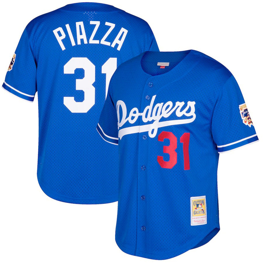 Men's Los Angeles Dodgers Mike Piazza Mitchell & Ness Royal Big & Tall Cooperstown Mesh Batting Practice Jersey