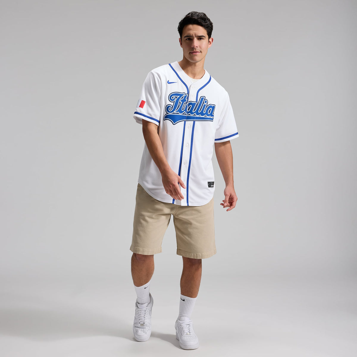 Men's Italy Baseball Vinnie Pasquantino Nike White 2026 World Baseball Classic Home Stadium Jersey