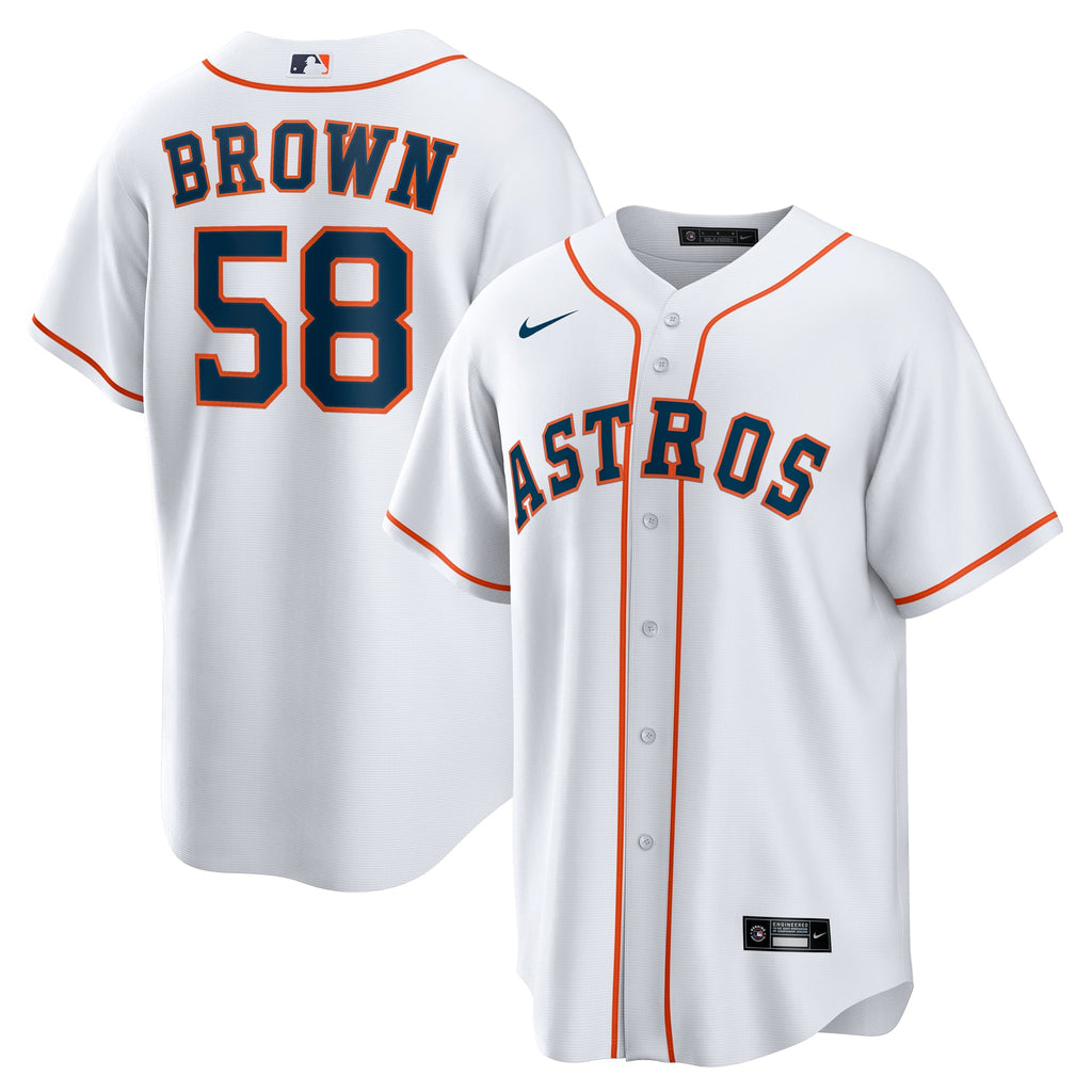 Men's Houston Astros Hunter Brown Nike White Home Replica Jersey