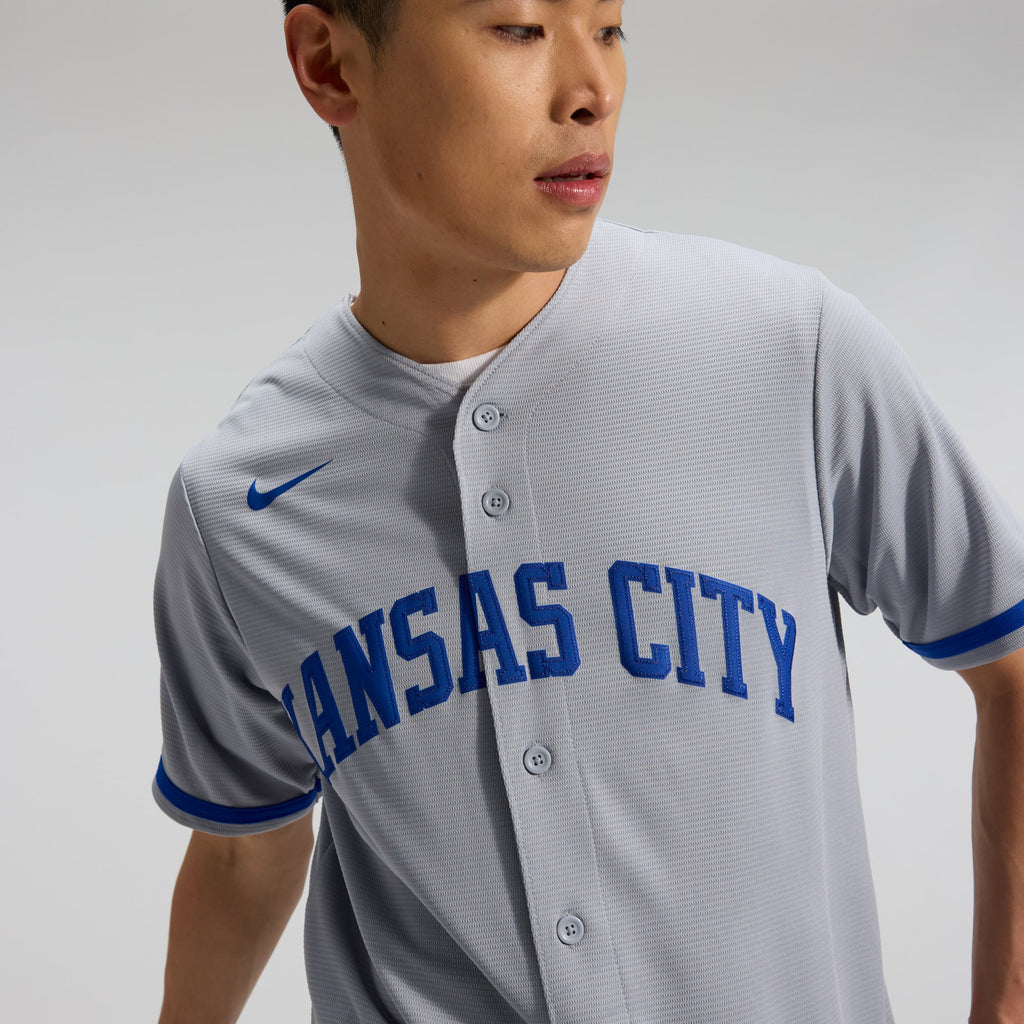 Men's Kansas City Royals Bobby Witt Jr. Nike Gray Road Replica Jersey