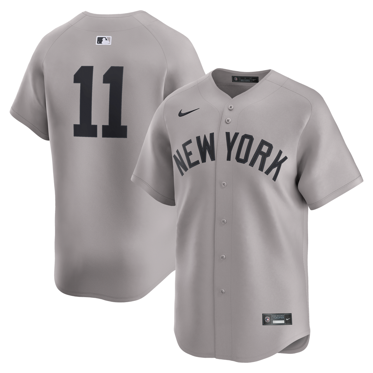 Men's New York Yankees Anthony Volpe Nike Gray Road Limited Player Jersey